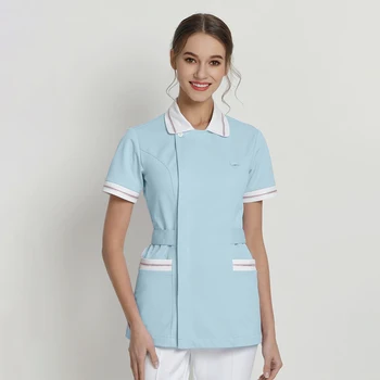 Stretch Nurse Scrub Tops Surgical Work Top Light Blue for Women Hospital OR Workwear Beautician Work Uniforms Doctors
Stretch Nurse Scrub Tops Surgical Work Top Light Blue for Women Hospital OR Workwear Beautician Work Uniforms Doctors