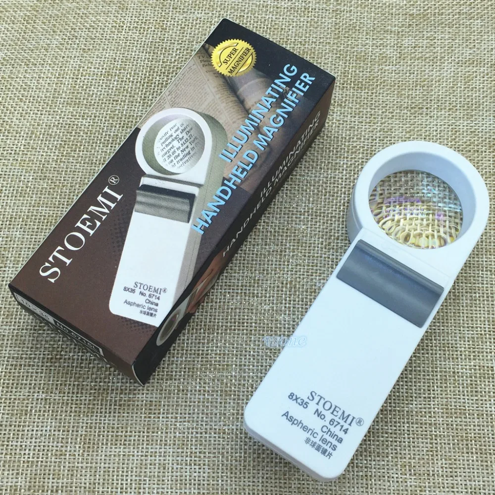 Mini Pocket Portable LED Lights 8X 35mm Magnifier Microscope Hand Held Jeweler Magnifying Loupe 6714
Mini Pocket Portable LED Lights 8X 35mm Magnifier Microscope Hand Held Jeweler Magnifying Loupe 6714