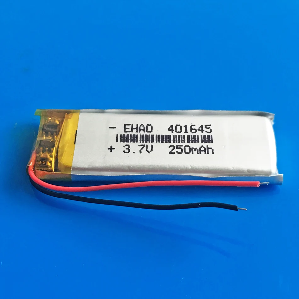 250mAh 3.7V lipo rechargeable battery lithium polymer for MP3 bluetooth pen smart watch MID headset headphon video pen 401645
250mAh 3.7V lipo rechargeable battery lithium polymer for MP3 bluetooth pen smart watch MID headset headphon video pen 401645