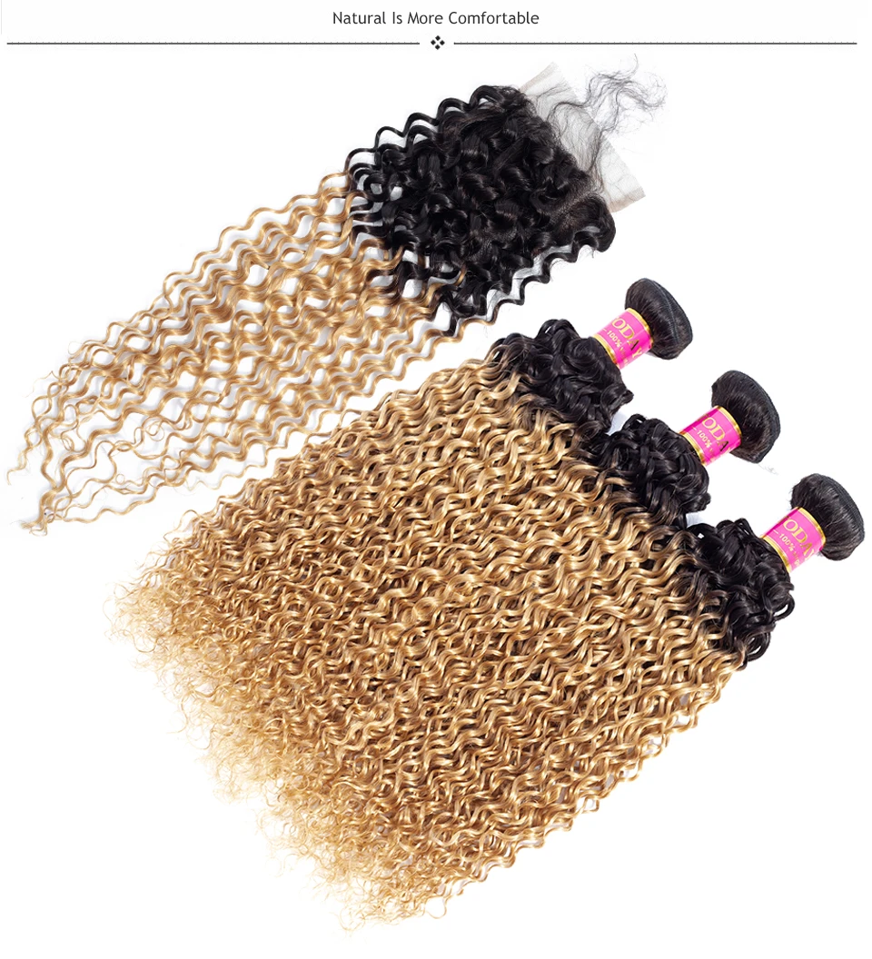 kinky curly bundles with closure
