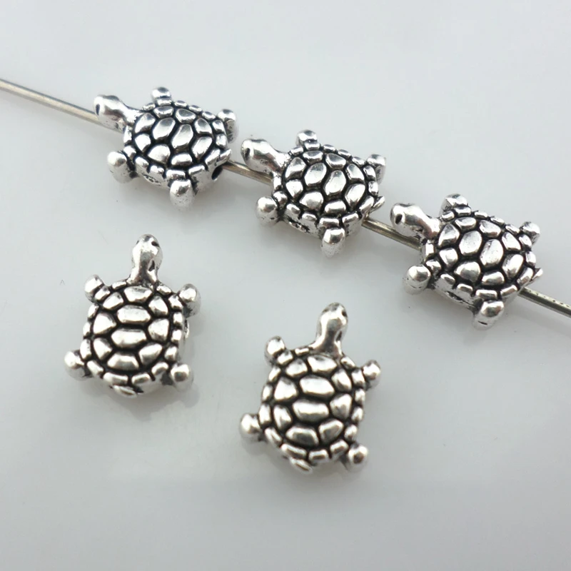 60pcs Tibetan Silver Sea Turtle Tortoise Charm Loose Spacer Beads 4x8x10mm DIY Jewelry Findings
60pcs Tibetan Silver Sea Turtle Tortoise Charm Loose Spacer Beads 4x8x10mm DIY Jewelry Findings