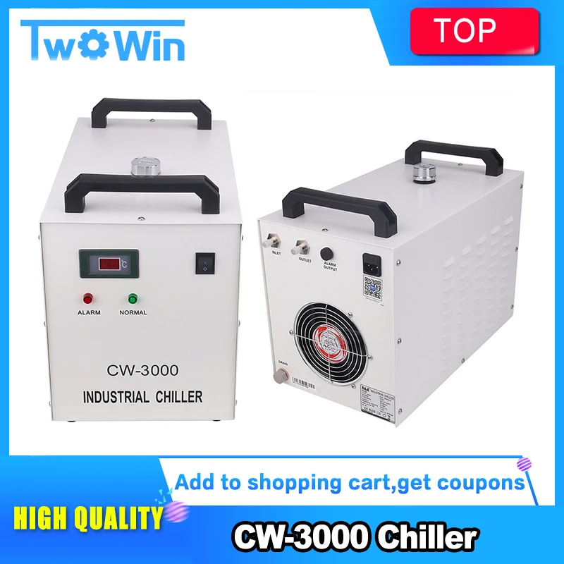 CW3000 220V/110Vwater chiller cooling for 4040/4060/6090/CO2 laser engraving and cutting machine Cooling 60W 80W Laser Tube
CW3000 220V/110Vwater chiller cooling for 4040/4060/6090/CO2 laser engraving and cutting machine Cooling 60W 80W Laser Tube