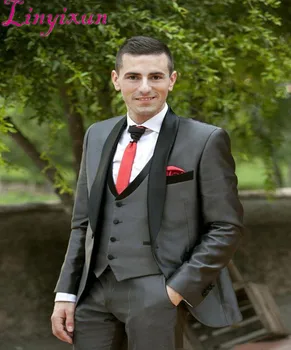Linyixun New Stylish Design One Button Dark Grey Groom Tuxedos Shawl Lapel Groomsmen Best Man Suits Mens Wedding Suits
Linyixun New Stylish Design One Button Dark Grey Groom Tuxedos Shawl Lapel Groomsmen Best Man Suits Mens Wedding Suits