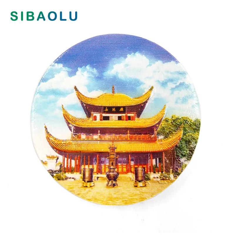 

China Yueyang Tower Travel craft fridge magnet for children souvenir tourism Resin stickers on the refrigerator Magnetic decor