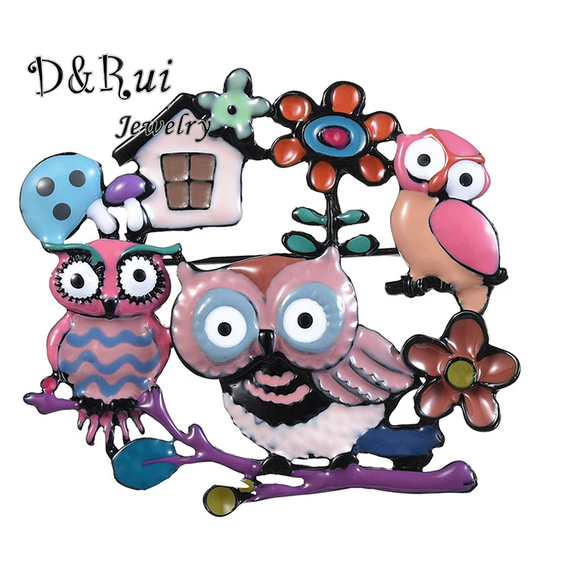 D&Rui Jewelry 2019 Hot Sale Enamel Pin Kawaii Cartoon Owls Flower Brooches for Women Dresses Coat Kids Vintage Animal Brooch New
D&Rui Jewelry 2019 Hot Sale Enamel Pin Kawaii Cartoon Owls Flower Brooches for Women Dresses Coat Kids Vintage Animal Brooch New