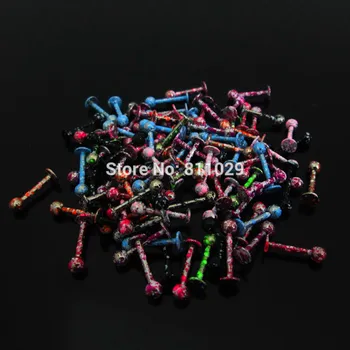 free shipping double colors paint 100pcs 16G 3mm surgical Stainless Steel lip piercing labret ring
free shipping double colors paint 100pcs 16G 3mm surgical Stainless Steel lip piercing labret ring