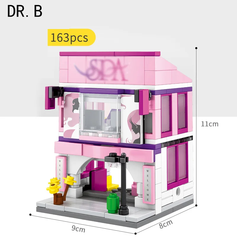 DIY City Mini Light Street View Building Blocks Jewelry Toy beauty Pet Store Model Bricks Education Toys For Children
DIY City Mini Light Street View Building Blocks Jewelry Toy beauty Pet Store Model Bricks Education Toys For Children