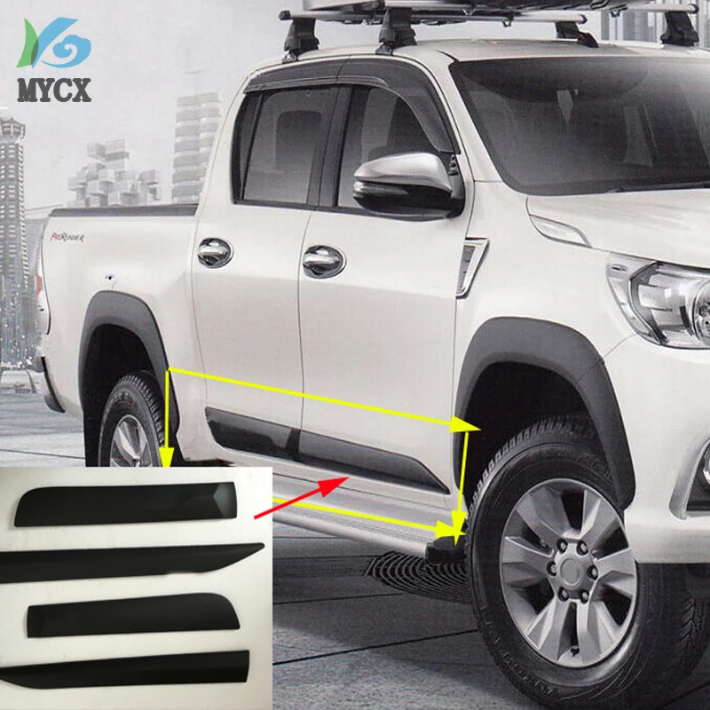 Аксессуары для Toyota Hilux черные боковые комплекты литья под давлением из абс