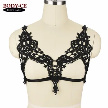 BODYCAGE Sexy Lace Sheer Bra Bondage Harness Soft Cup Body Cage bralette See Through Lingerie Goth Tops Triangle Bikini Bustie
BODYCAGE Sexy Lace Sheer Bra Bondage Harness Soft Cup Body Cage bralette See Through Lingerie Goth Tops Triangle Bikini Bustie