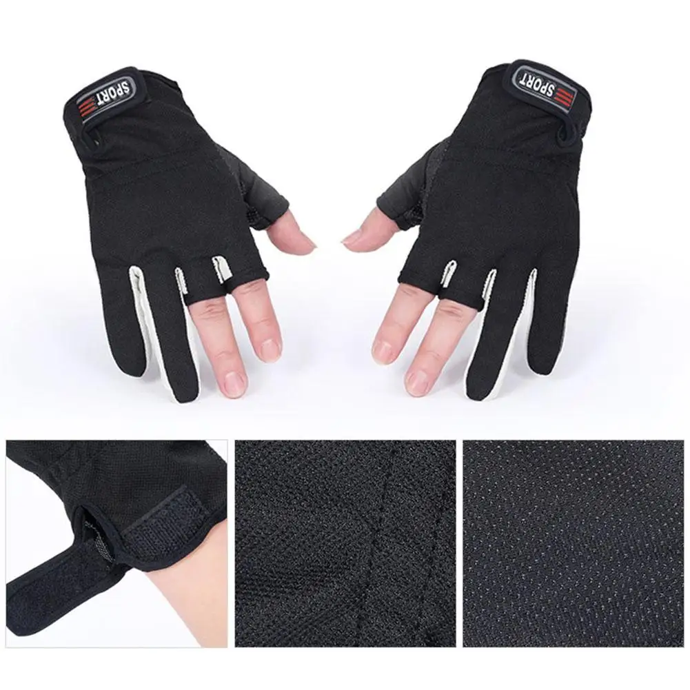 NEW Professional Breathable Anti-slip Fishing 3 Half Finger Hands Protection Gloves 
NEW Professional Breathable Anti-slip Fishing 3 Half Finger Hands Protection Gloves