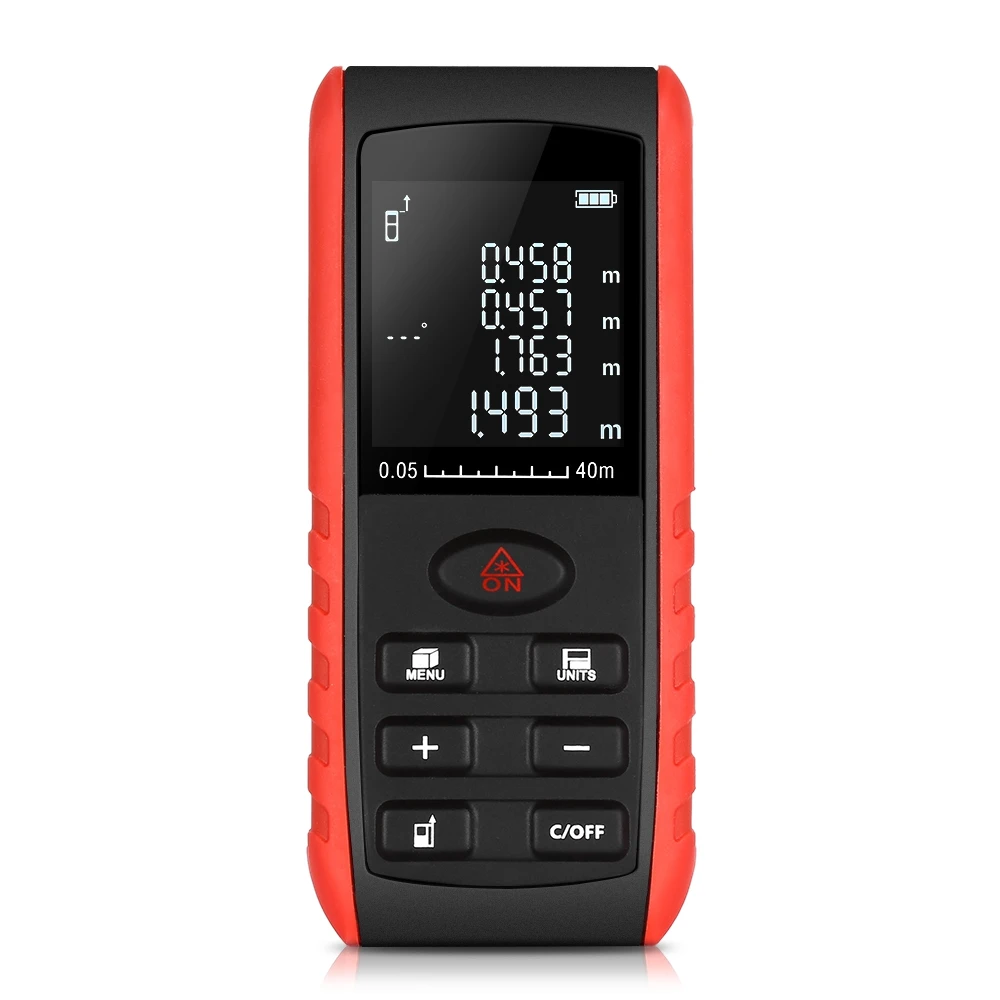 Portable 40M Digital Laser Distance Meter Laser Range Finder Handheld Electronic Measure Device High accuracy
Portable 40M Digital Laser Distance Meter Laser Range Finder Handheld Electronic Measure Device High accuracy