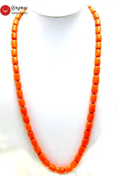 Qingmos Natural Orange Coral Necklace for Women with Genuine 10-12mm Thick Slice Coral Chokers Necklace 27" Fine Jewelry n5520
Qingmos Natural Orange Coral Necklace for Women with Genuine 10-12mm Thick Slice Coral Chokers Necklace 27" Fine Jewelry n5520