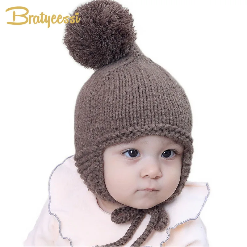 Bratyeessi Knit Baby Cap Winter Warm Baby Hat with Pompom Cotton Newborn Bonnet Enfant Accessory Coffee/Gray
Bratyeessi Knit Baby Cap Winter Warm Baby Hat with Pompom Cotton Newborn Bonnet Enfant Accessory Coffee/Gray