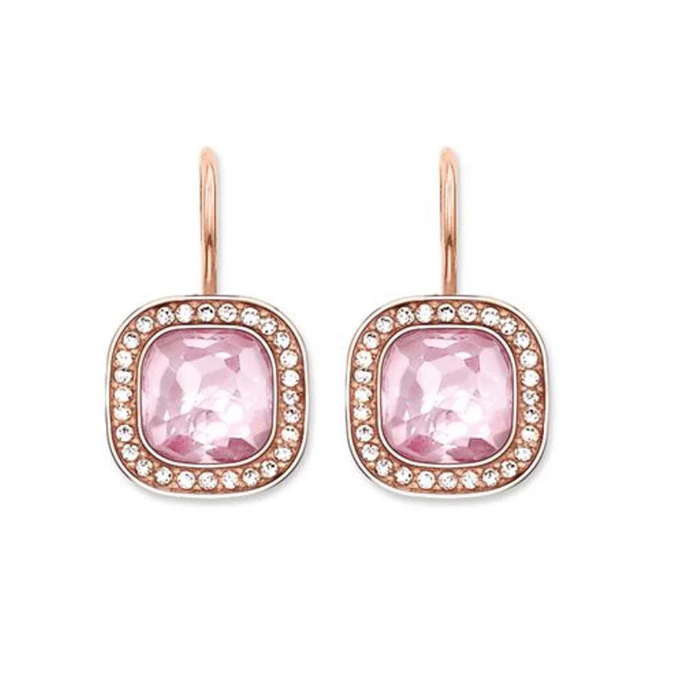 Muffiy Pink Crystal Earrings Women Rose Gold Color White CZ Around Drop Earrings Fashion Thomas Style Jewelry Gift For Women
Muffiy Pink Crystal Earrings Women Rose Gold Color White CZ Around Drop Earrings Fashion Thomas Style Jewelry Gift For Women