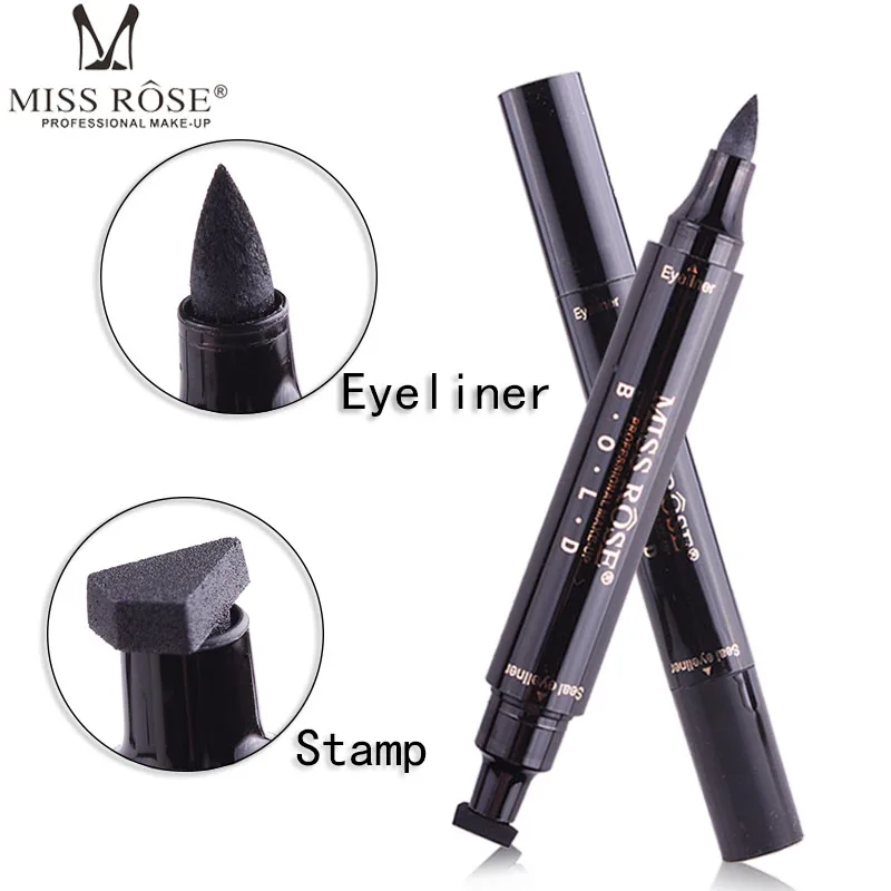 Miss Rose Double Head Seal Stamp Eyeliner Pencil Liquid Eye Liner Pen Eye Beauty Makeup Cosmetic 2 in 1 Waterproof Eyeliner
Miss Rose Double Head Seal Stamp Eyeliner Pencil Liquid Eye Liner Pen Eye Beauty Makeup Cosmetic 2 in 1 Waterproof Eyeliner