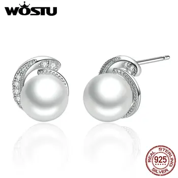 Wholesale Brand 100% Authentic 925 Sterling Silver Pearl Stud Earrings With Clear CZ For Women Luxury Jewelry Christmas Gift
Wholesale Brand 100% Authentic 925 Sterling Silver Pearl Stud Earrings With Clear CZ For Women Luxury Jewelry Christmas Gift