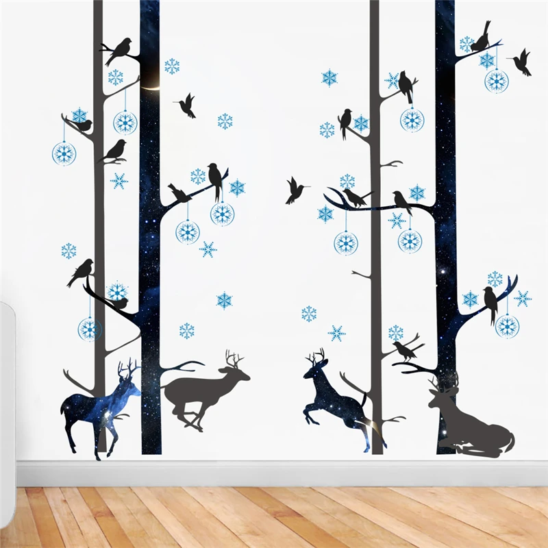 Creative Forest Deer Birds Tree Wall Stickers Home Decor Living Room Cartoon Animals Wall Decals PVC Mural Art Diy Posters Gifts
Creative Forest Deer Birds Tree Wall Stickers Home Decor Living Room Cartoon Animals Wall Decals PVC Mural Art Diy Posters Gifts