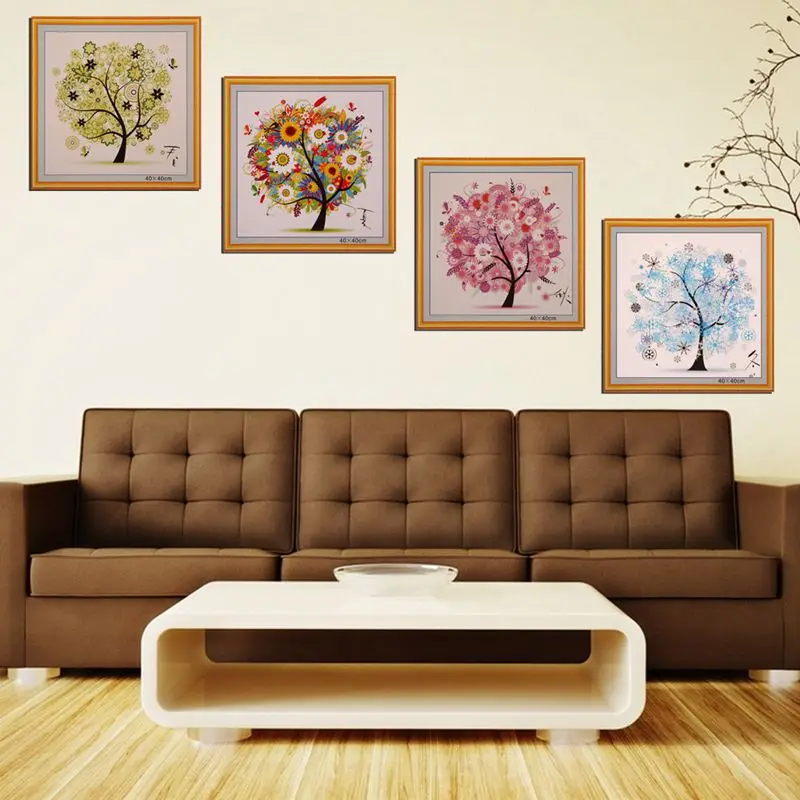 Four Seasons Tree DIY Colorful Tree Counted Cross Stitch Kit Embroidery Set Needlework Living Room Home Decoration Painting
Four Seasons Tree DIY Colorful Tree Counted Cross Stitch Kit Embroidery Set Needlework Living Room Home Decoration Painting