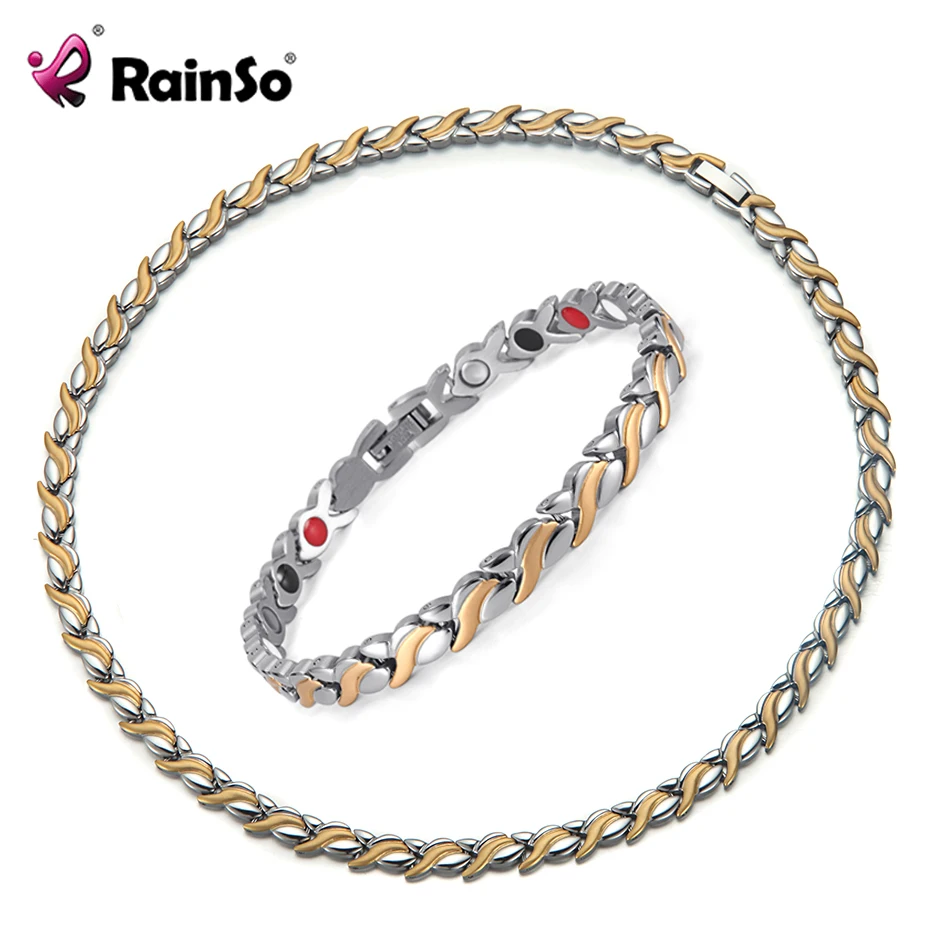 Rainso Magnetic Jewelry Set Hologram Power Necklaces Bracelets Chain & Link Classic Wedding Health Jewellry for Lady / Unisex
Rainso Magnetic Jewelry Set Hologram Power Necklaces Bracelets Chain & Link Classic Wedding Health Jewellry for Lady / Unisex