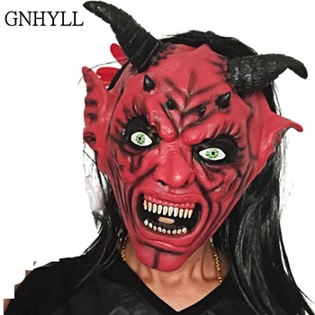 *GNHYLL Arrival Halloween Mask Wig Ox Horn Horror Funny Satan Devil Latex Masks For Halloween Masquerade Party Bar Hot Selling
*GNHYLL Arrival Halloween Mask Wig Ox Horn Horror Funny Satan Devil Latex Masks For Halloween Masquerade Party Bar Hot Selling