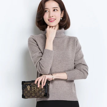 JECH2018 autumn and winter cashmere sweater pullover high collar high collar warm women's knitted wool sweater women's pullover
JECH2018 autumn and winter cashmere sweater pullover high collar high collar warm women's knitted wool sweater women's pullover