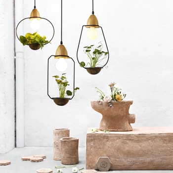 Modern simple creative design iron field DIY plant Display window bar restaurant pendant light
Modern simple creative design iron field DIY plant Display window bar restaurant pendant light