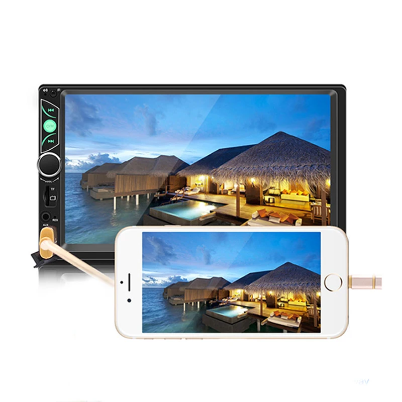 2 Din Car radio 7" HD Player Touch Screen Car Video Multimedia Players Audio Stereo Mirror Link Support Rearview Camera
2 Din Car radio 7" HD Player Touch Screen Car Video Multimedia Players Audio Stereo Mirror Link Support Rearview Camera