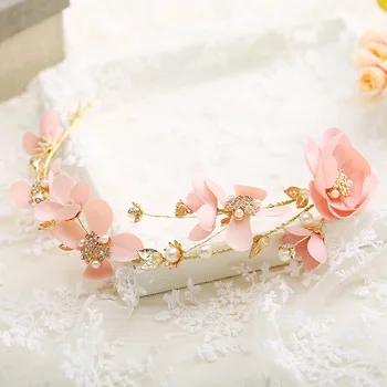 Vintage Gold Hair Jewelry Pink Ribbon Artificial Flower Pearl Hairbands For Women Wedding Bridal Headbands Hair Accessories Gift
Vintage Gold Hair Jewelry Pink Ribbon Artificial Flower Pearl Hairbands For Women Wedding Bridal Headbands Hair Accessories Gift