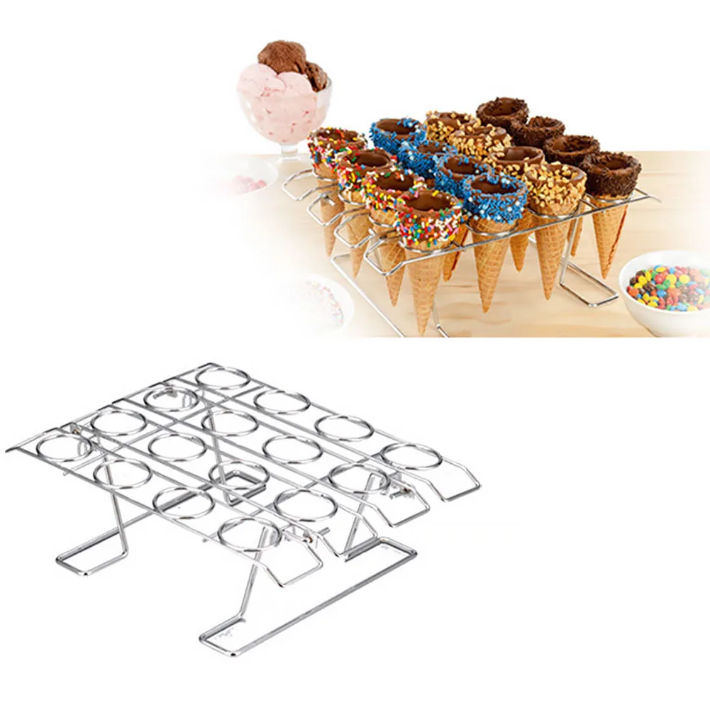 16 Hole Ice Cream Cone Cupcakes Holder Cones Baking Rack Cake Display Rack Baking Cooling Tray Ice Cream Cone DIY Decor
16 Hole Ice Cream Cone Cupcakes Holder Cones Baking Rack Cake Display Rack Baking Cooling Tray Ice Cream Cone DIY Decor