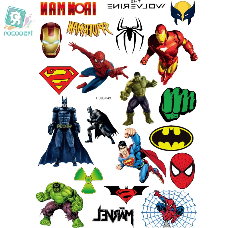Rocooart HUBS049 Big Cartoon Spiderman tatuagem Taty Body Art Temporary Tattoo Stickers Colorful Power Man Super Tatoo Sticker
Rocooart HUBS049 Big Cartoon Spiderman tatuagem Taty Body Art Temporary Tattoo Stickers Colorful Power Man Super Tatoo Sticker