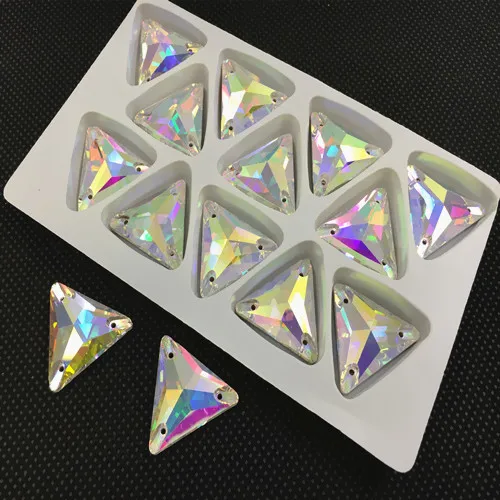 12mm,16mm,22mm Crystal Clear AB Color 3270 triangle sew on stone Flatback With 3holes sewing crystal Use For garment
12mm,16mm,22mm Crystal Clear AB Color 3270 triangle sew on stone Flatback With 3holes sewing crystal Use For garment