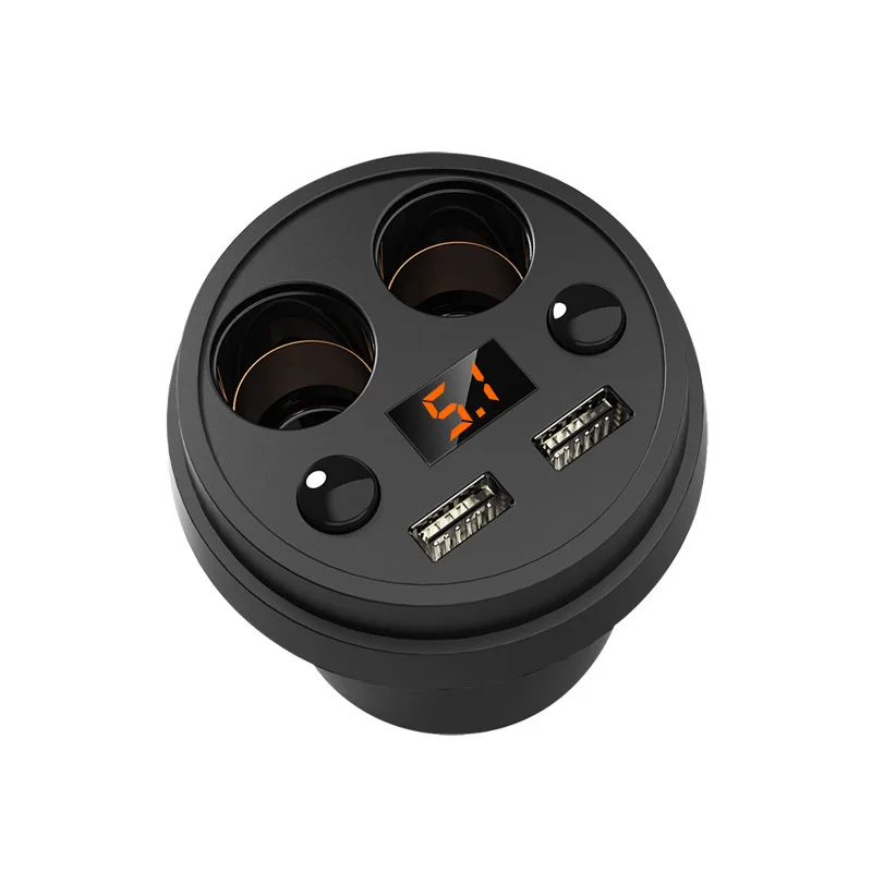 New Car Charger Cup LED Display Charging Power Adapter with 2 USB Ports and 2 Cigarette Lighters Plug For GPS DVR phone Charge
New Car Charger Cup LED Display Charging Power Adapter with 2 USB Ports and 2 Cigarette Lighters Plug For GPS DVR phone Charge