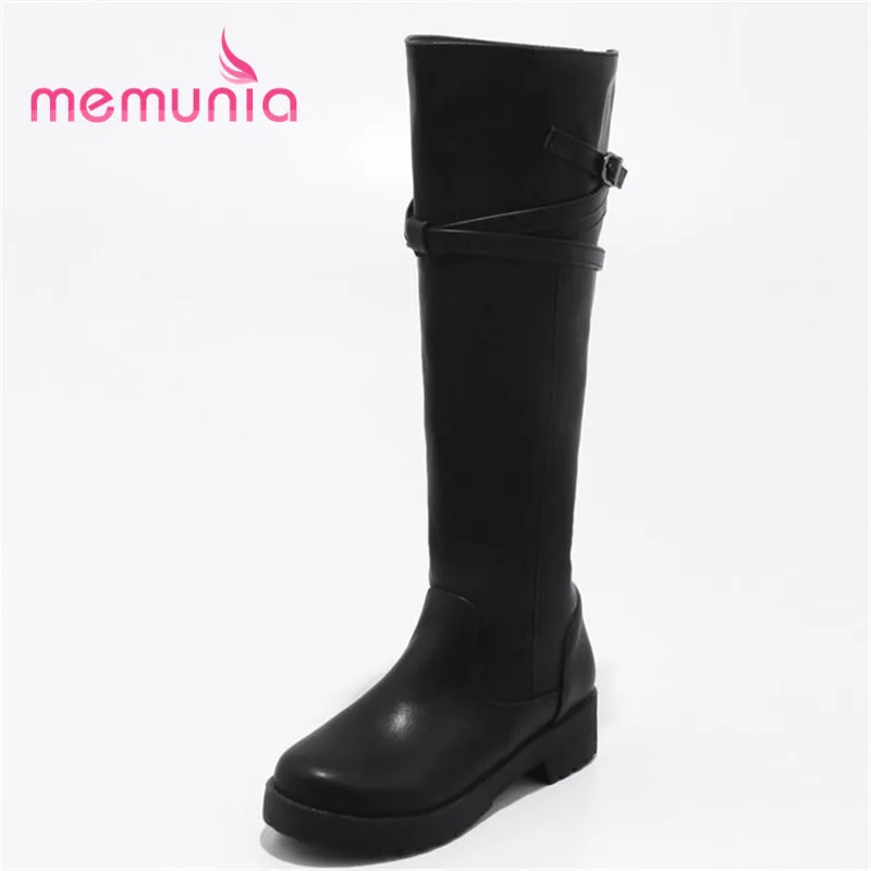 MEMUNIA plus size 34-43 women boots punk simple buckle winter boots female comfortable low heel 2020 new knee high boots 
MEMUNIA plus size 34-43 women boots punk simple buckle winter boots female comfortable low heel 2020 new knee high boots