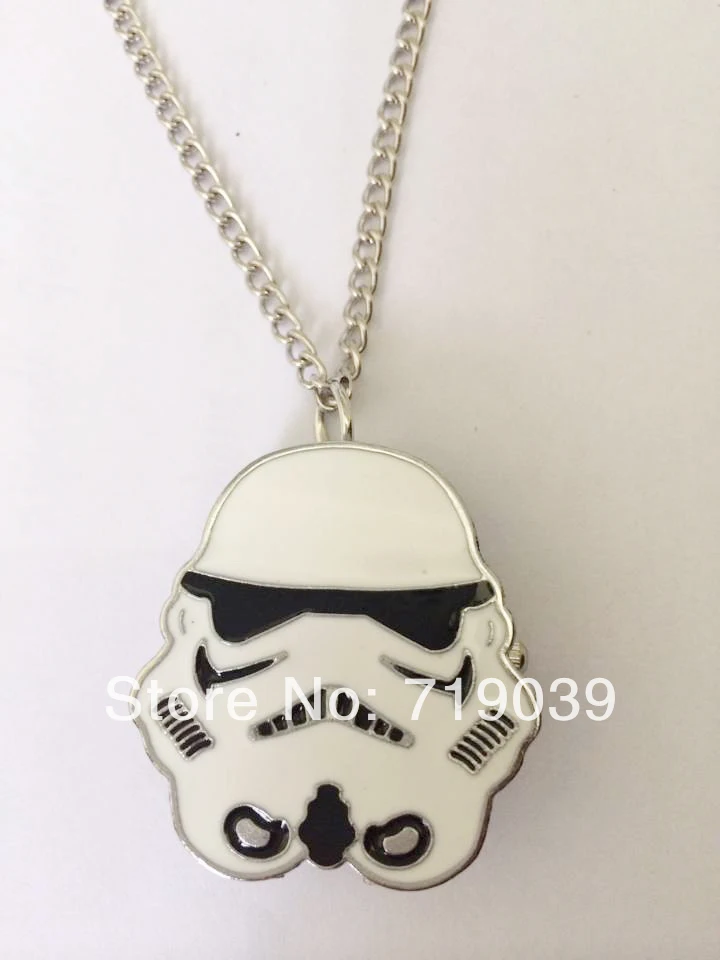 10pcs/lot Wholesale Fashion silver charm Anime jewelry Star Wars White Knight Pocket watch necklace,original factory supply
10pcs/lot Wholesale Fashion silver charm Anime jewelry Star Wars White Knight Pocket watch necklace,original factory supply