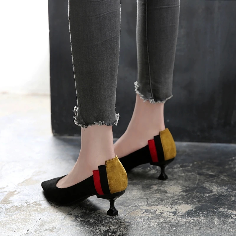 Female 2018 New Autumn Low With Shallow Mouth Color Matching Pointed Stiletto Heels Single Shoes Women
Female 2018 New Autumn Low With Shallow Mouth Color Matching Pointed Stiletto Heels Single Shoes Women
