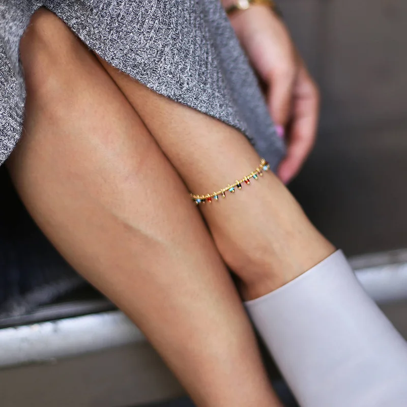 Colorful Imitation Crystal Beads Beaded Anklets for Women 2019 Summer Beach Fashion Foot Jewelry Ankle Chain Female Girls Gift
Colorful Imitation Crystal Beads Beaded Anklets for Women 2019 Summer Beach Fashion Foot Jewelry Ankle Chain Female Girls Gift