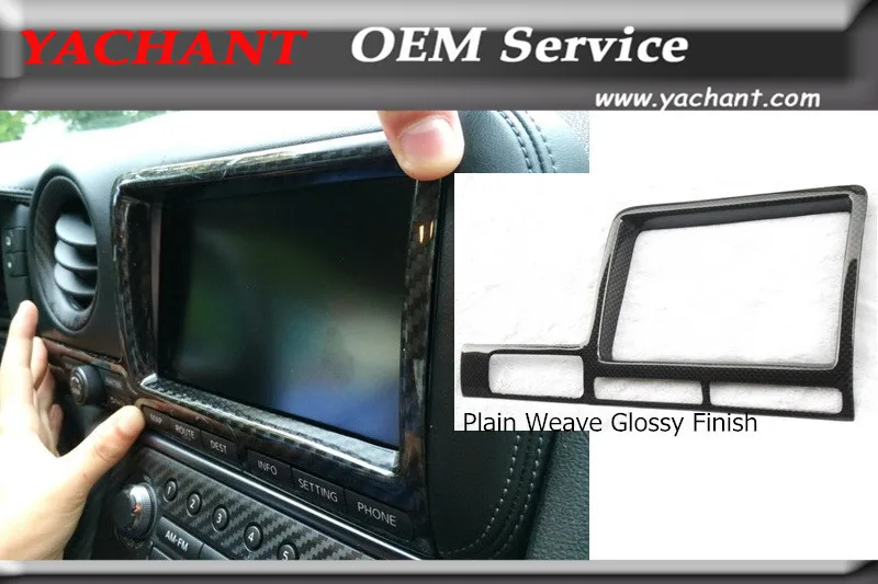Car Styling Dry Carbon Fiber Plain Weave Glossy Finish Trim Fit For 2008-2010 R35 GTR CBA LHD RSW Style Monitor Cover
Car Styling Dry Carbon Fiber Plain Weave Glossy Finish Trim Fit For 2008-2010 R35 GTR CBA LHD RSW Style Monitor Cover