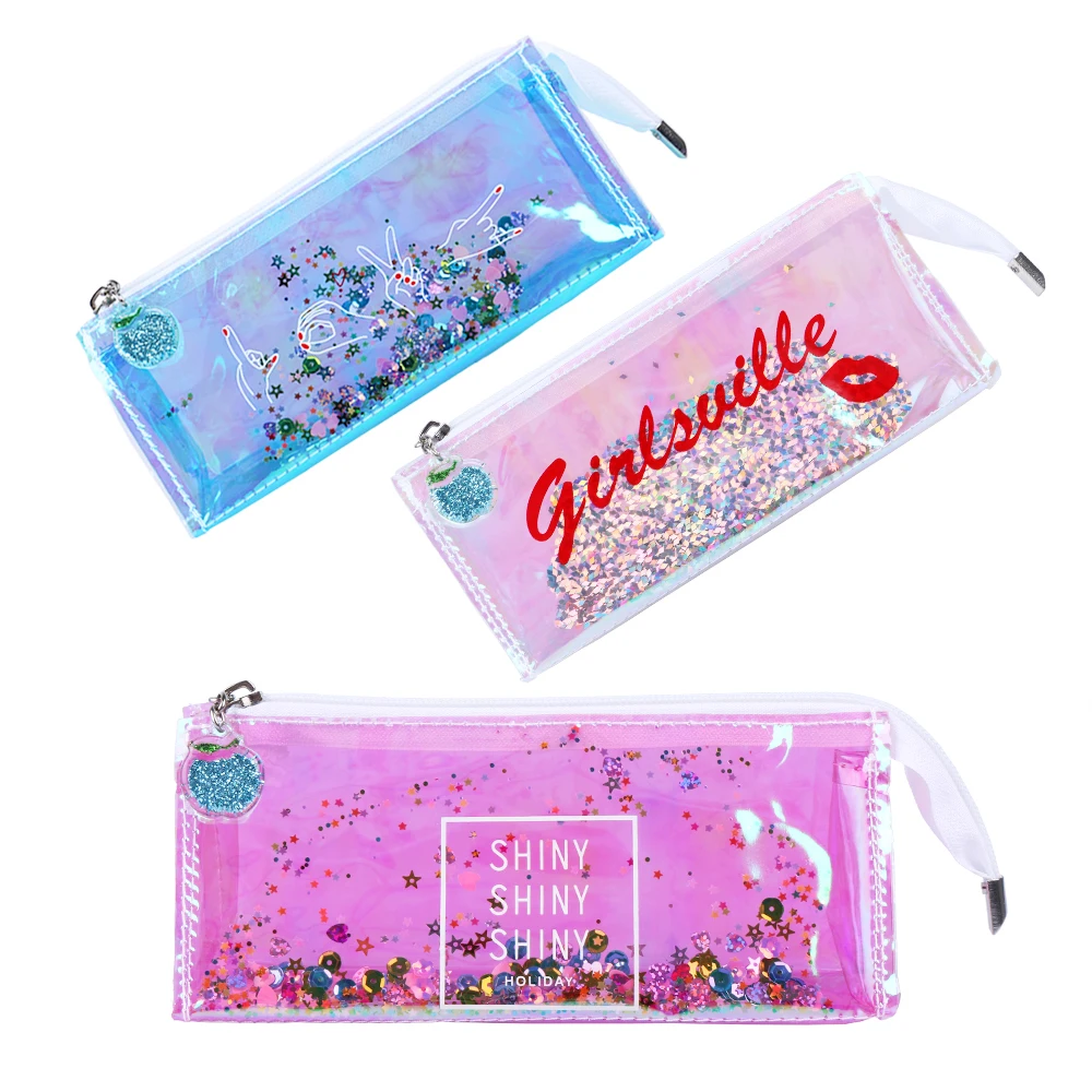 1PC Fashion Laser Star Sequins Quicksand Pen Lip Cosmetic Bag Makeup Pouch Gesture Pencil Case Coin Purse Storage Holder
1PC Fashion Laser Star Sequins Quicksand Pen Lip Cosmetic Bag Makeup Pouch Gesture Pencil Case Coin Purse Storage Holder