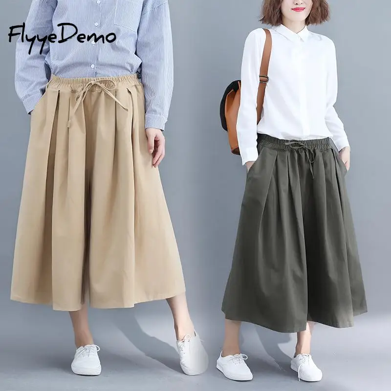 Big Autumn High Elastic Waist Trousers For Women Calf Length Loose Oversize Wide Leg Pant For Women Fashion Tide Plus Size
Big Autumn High Elastic Waist Trousers For Women Calf Length Loose Oversize Wide Leg Pant For Women Fashion Tide Plus Size