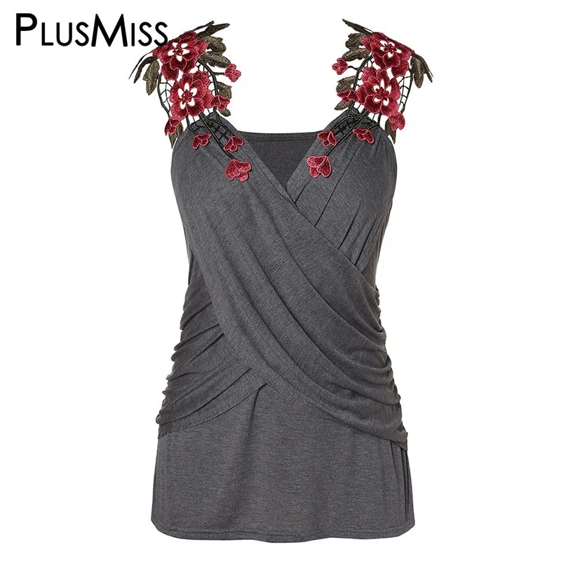 PlusMiss Plus Size 5XL Criss Cross Lace Crochet Floral Embroidered Boho Tank Tops Women Big Size Embroidery Vests XXXXL XXXL XXL
PlusMiss Plus Size 5XL Criss Cross Lace Crochet Floral Embroidered Boho Tank Tops Women Big Size Embroidery Vests XXXXL XXXL XXL