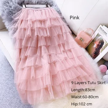 Fashion Women Spring Summer Tulle Skirt Elastic High Waist Mesh Tiered Long Skirts Korean Style Tutu Skirt Faldas Largas Mujer
Fashion Women Spring Summer Tulle Skirt Elastic High Waist Mesh Tiered Long Skirts Korean Style Tutu Skirt Faldas Largas Mujer