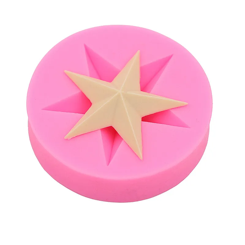 Image Five pointed Star Sugar Cake Soft Silicone Mold Chocolate Craft Die Cake Dessert Decorative Mold DIY Cake Cookies Baking Gadgets