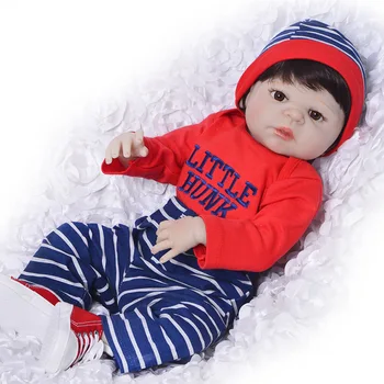 55cm Full Body Silicone Reborn Baby Doll Toy 22inch Handsome Newborn Bebe Boy Babies Doll Birthday Present Gift Child Bathe Toy
55cm Full Body Silicone Reborn Baby Doll Toy 22inch Handsome Newborn Bebe Boy Babies Doll Birthday Present Gift Child Bathe Toy
