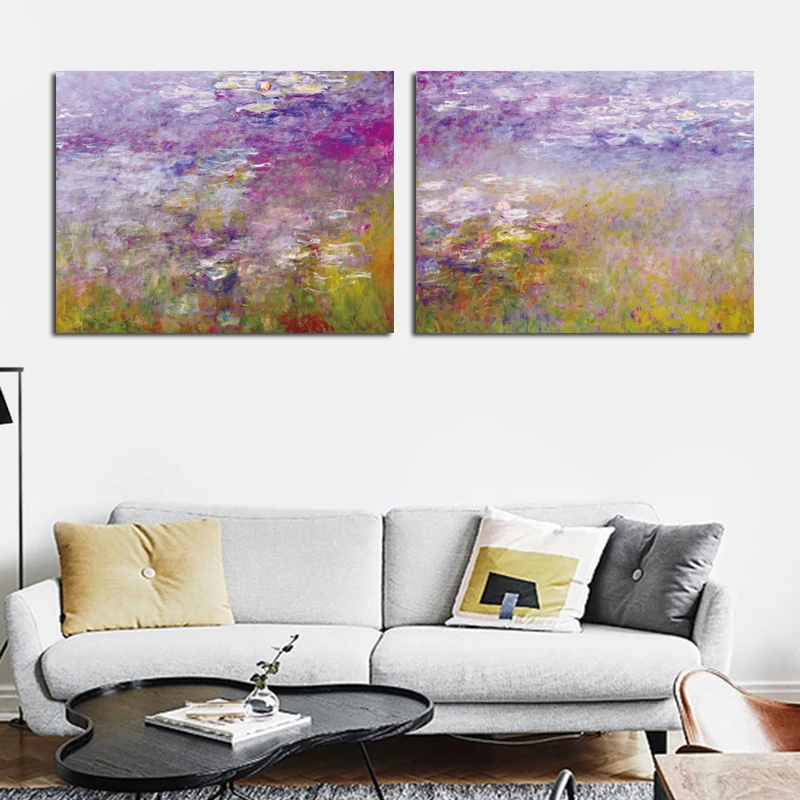 Claude Monet Famous Art Reproduction Purple Water Lilies Pond Abstract Landscape Wall Art Prints for Living Room Unframed
Claude Monet Famous Art Reproduction Purple Water Lilies Pond Abstract Landscape Wall Art Prints for Living Room Unframed