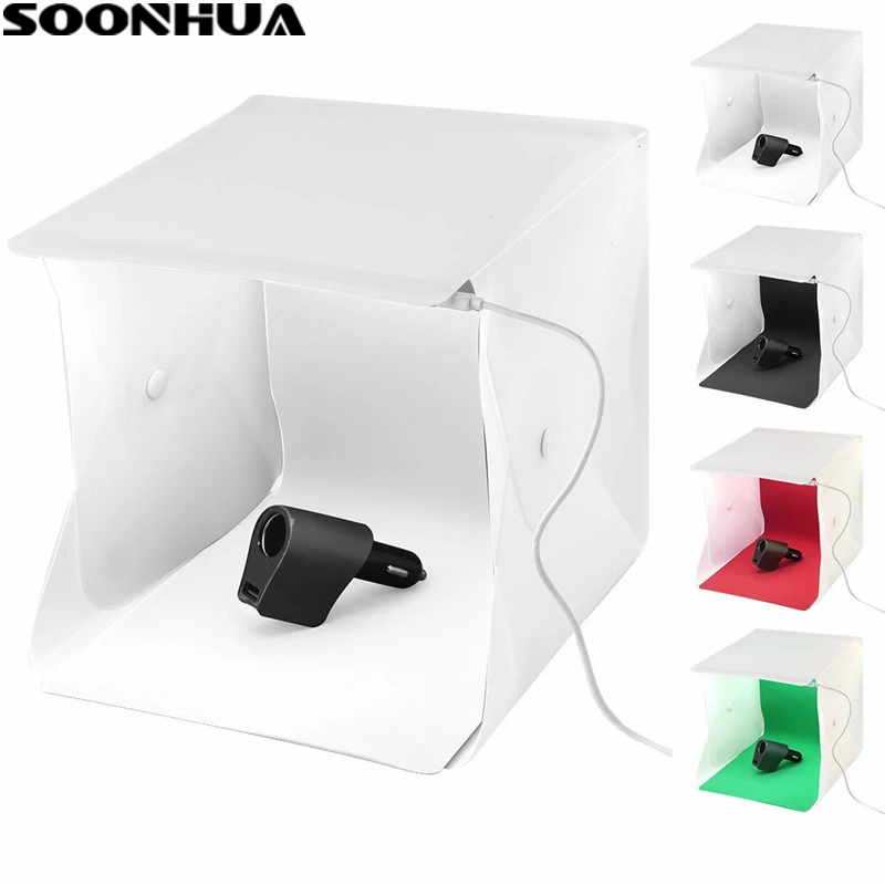 New Folding Lightbox Photography Studio Dual LED Lighting Bars Softbox Lamp Tent With 4 Backdrops Desktop Camera Photo Tent Kit
New Folding Lightbox Photography Studio Dual LED Lighting Bars Softbox Lamp Tent With 4 Backdrops Desktop Camera Photo Tent Kit