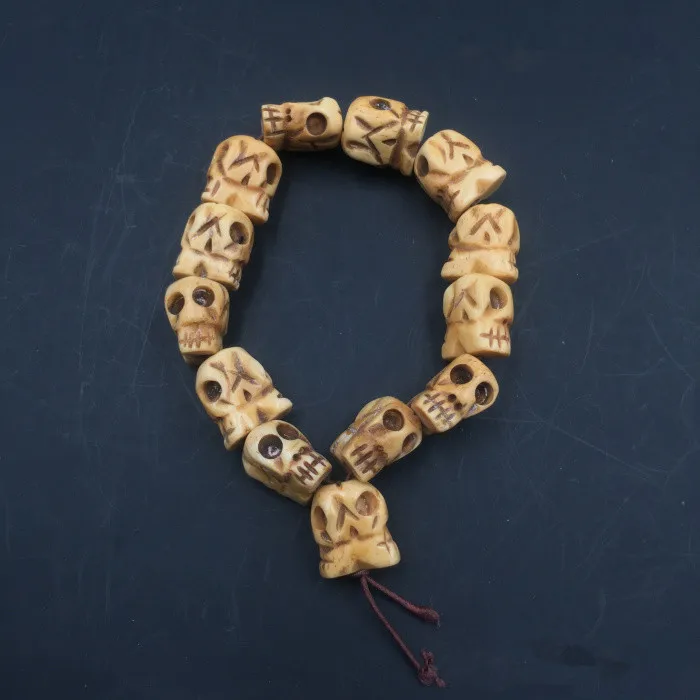 Natural Yak Bone Beads Bracelet hand carved Skull Bone Bracelet Tibetan Tantric cow bone spirit
Natural Yak Bone Beads Bracelet hand carved Skull Bone Bracelet Tibetan Tantric cow bone spirit