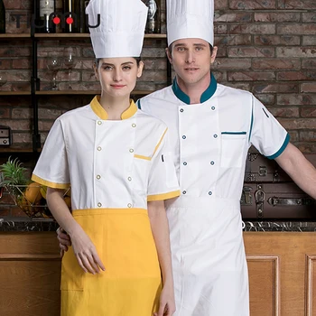 Chef Jackets Patchwork Double Breasted Summer Breathable Shirt Catering Restaurant Kitchen Cooking Work Clothes Waiter Uniform
Chef Jackets Patchwork Double Breasted Summer Breathable Shirt Catering Restaurant Kitchen Cooking Work Clothes Waiter Uniform