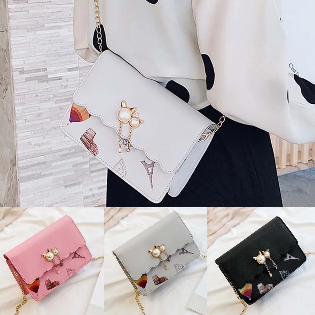 Coneed Women's Chain Shoulder Bag Pearl Small Square Bag Casual Landscape Pattern Decoration Bags 2019 May1 P40
Coneed Women's Chain Shoulder Bag Pearl Small Square Bag Casual Landscape Pattern Decoration Bags 2019 May1 P40