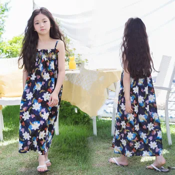 Teenage Girls Dresses Summer Beach Flower Princess Sling Dress For Baby Girls 4-16Y Children Cotton Clothing Baby Sundress CA989
Teenage Girls Dresses Summer Beach Flower Princess Sling Dress For Baby Girls 4-16Y Children Cotton Clothing Baby Sundress CA989