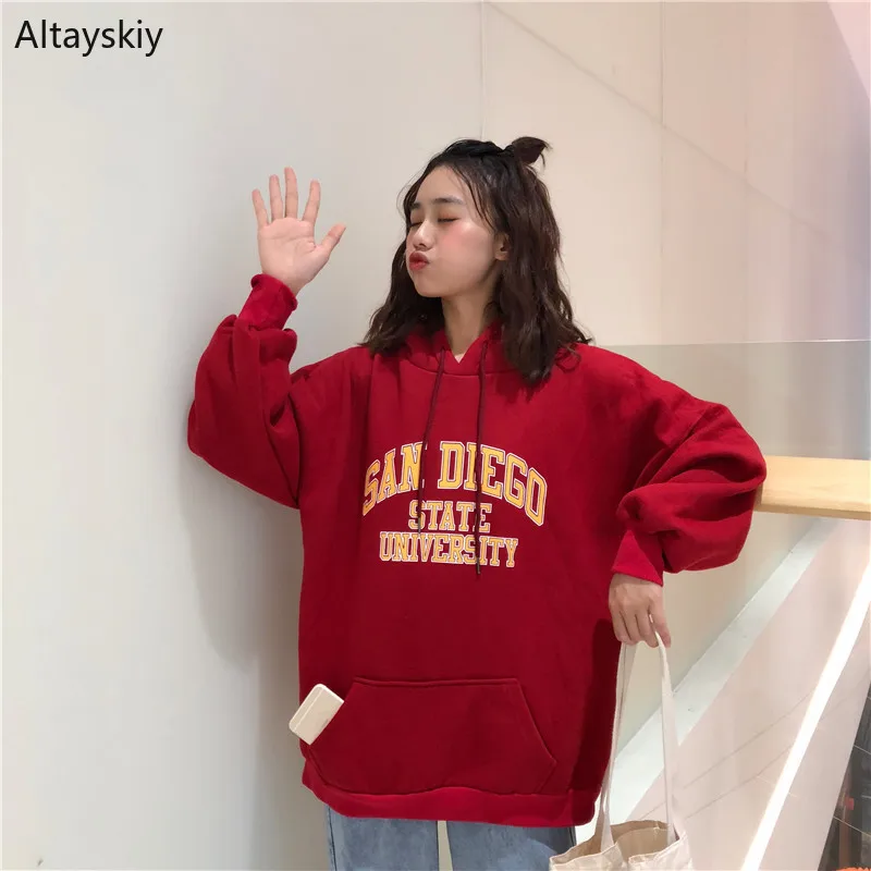 Hoodies Women Red Letter Kawaii Harajuku All-match Korean Loose Students Soft Outwear Womens Casual Fashion Ladies Sweatshirts
Hoodies Women Red Letter Kawaii Harajuku All-match Korean Loose Students Soft Outwear Womens Casual Fashion Ladies Sweatshirts